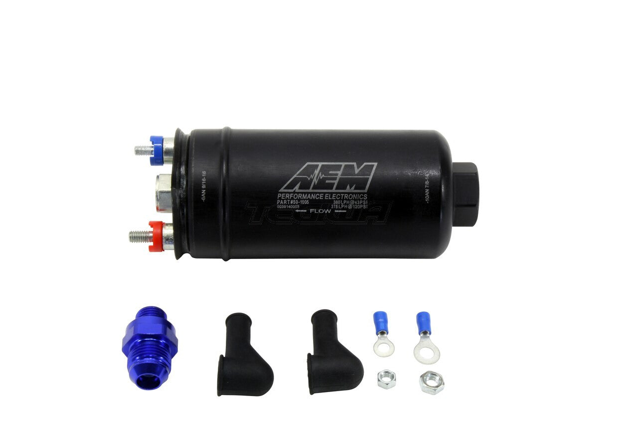 AEM 400LPH Inline High Flow Fuel Pump 400LPH@43PSI 270LPH@120PSI -10An Inlet & -6AN Outlet