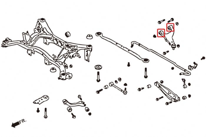 REAR UPPER ARM BUSH ( Uprated Rubber )