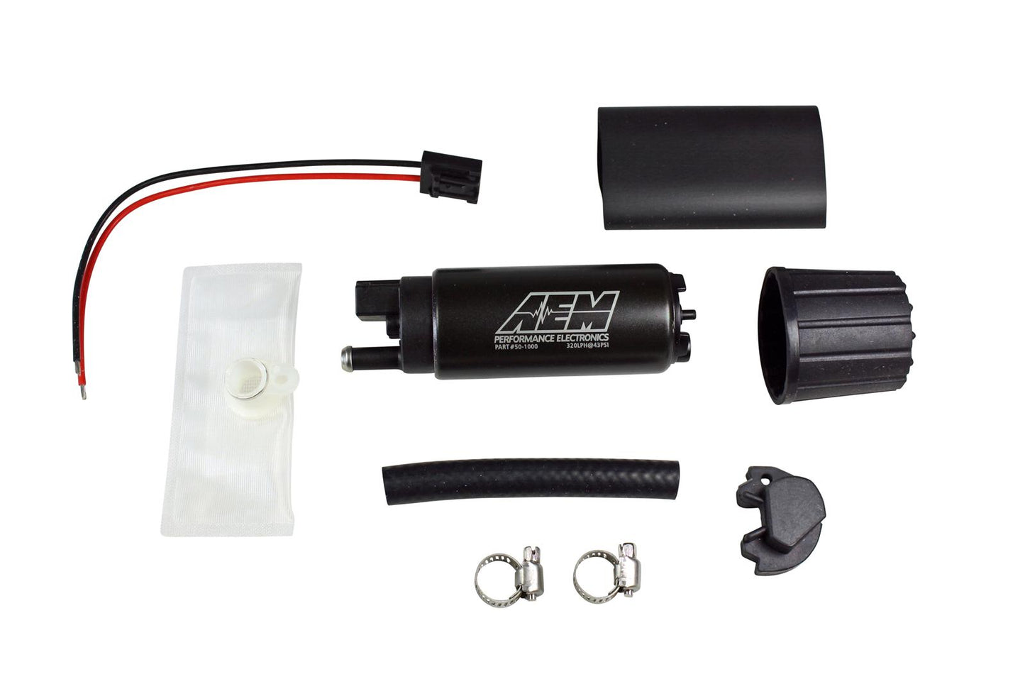 AEM 340LPH High Flow In-Tank Fuel Pump Offset Inlet Inline 340LPH@43Psi