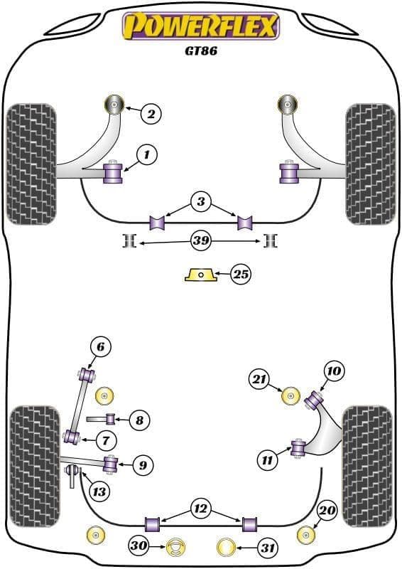 Rear Diff Rear Right Mount Insert - GT86 / BRZ (2012 on)