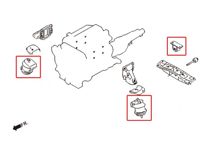 Uprated Engine and Transmission Mounts (Street)