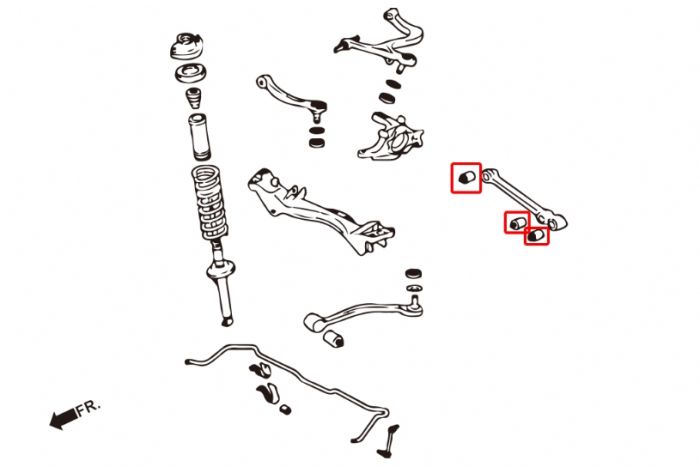 Rear Lower Arm Bush (Uprated Rubber)