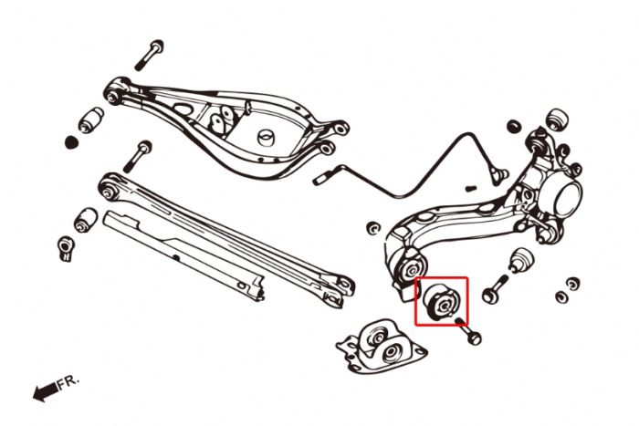 Rear Trailing Arm Bush (Rubber Bushes)