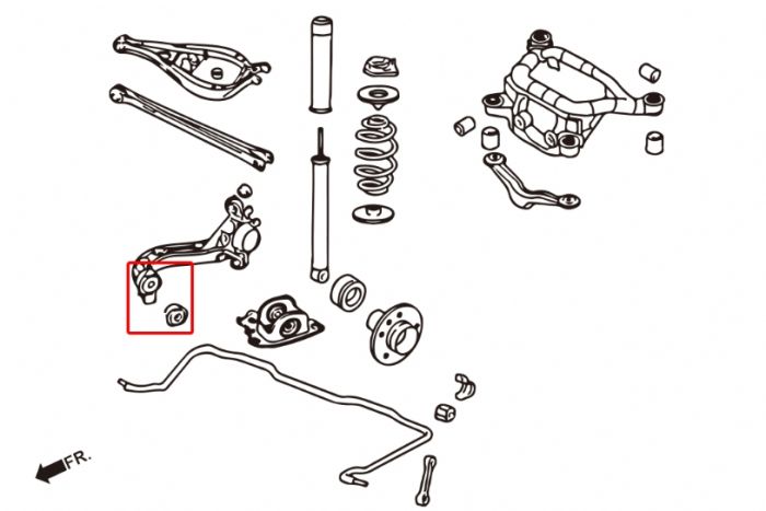 Rear Trailing Arm Bush (Rose Joint)